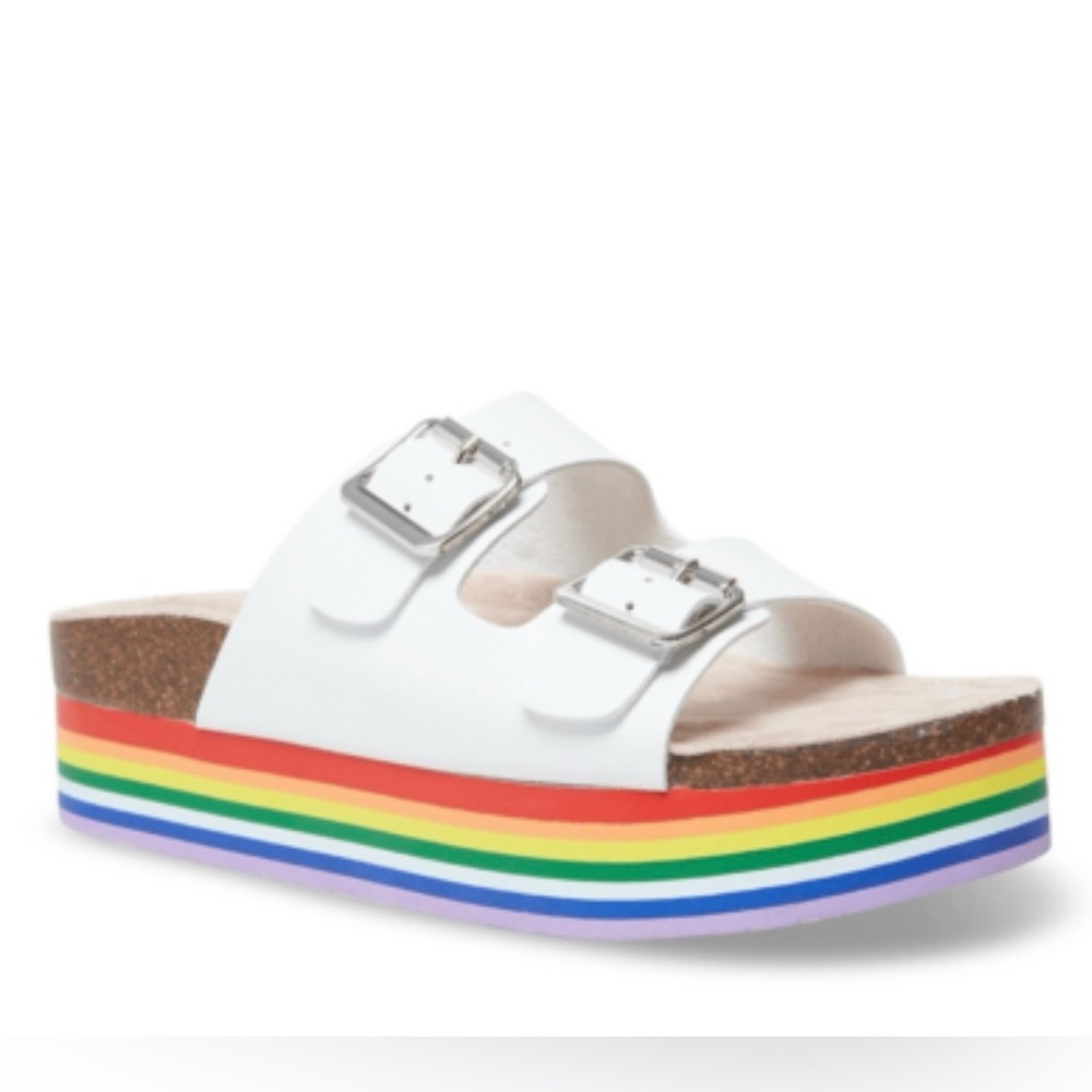 Madden Girl Rainbow Platform Sandals